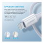 Ugreen Cable USB-C a Lightning 1m Blanco MFi Certificado