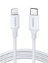 UGREEN 10493 Cable USB-C a Lightning MFi 1m Blanco - Carga Rápida PD 3A, Transferencia Datos 480Mbps, Compatible iPhone, iPad, iPod