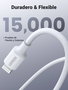 UGREEN 10493 Cable USB-C a Lightning MFi 1m Blanco - Carga Rápida PD 3A, Transferencia Datos 480Mbps, Compatible iPhone, iPad, iPod