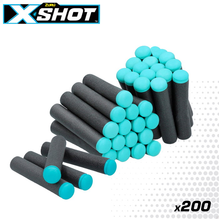 X-Shot Pack 200 dardos de gomaespuma