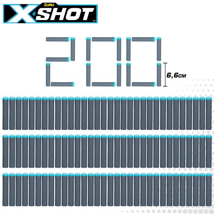 X-Shot Pack 200 dardos de gomaespuma