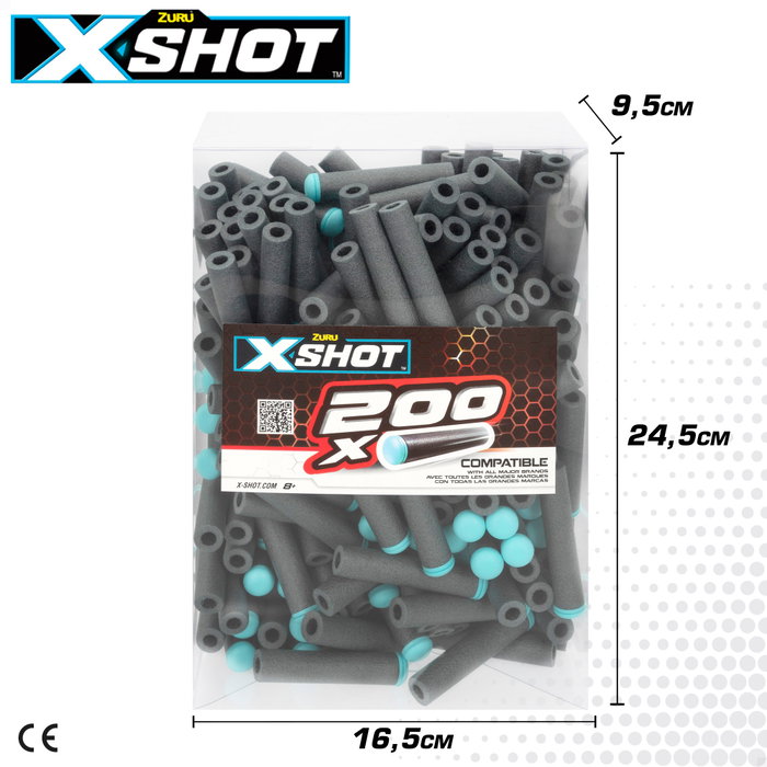 X-Shot Pack 200 dardos de gomaespuma