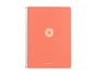 Antartik Cuaderno Espiral A4 Tapa Foam 80 Hojas 90gr Cuadro 4mm con Margen Color Coral