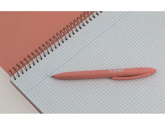 Antartik - Cuaderno Espiral A4 80 hojas Tapa Foam Cuadrícula 4mm con margen Papel 90g - Color Coral