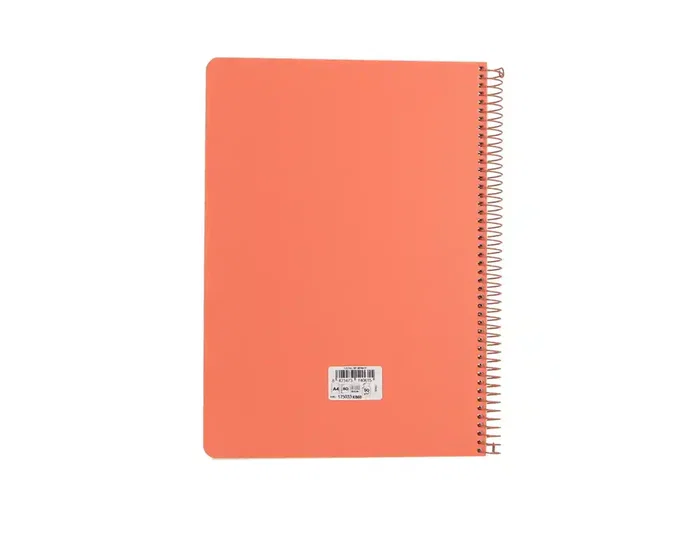 Antartik Cuaderno Espiral A4 Tapa Foam 80 Hojas 90gr Cuadro 4mm con Margen Color Coral