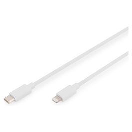 Digitus Cable USB-C a Lightning MFi 1m - Cable de Datos y Carga, Blanco