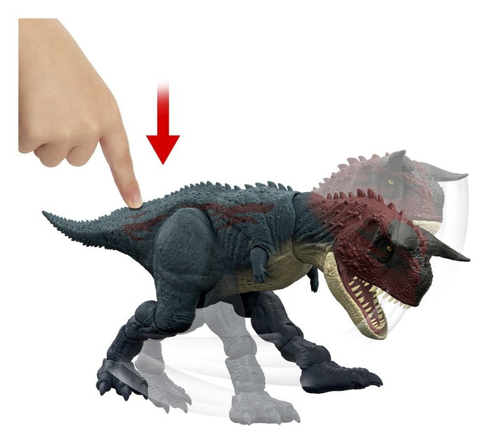 MATTEL Dinosaurio Carnotaurus Jurassic World Charge 'N Chomp