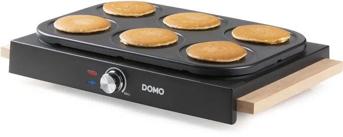 Domo DO8719W Set de wok para fiestas 2 en 1 - 6 personas - Wok y panqueques - 1000 W