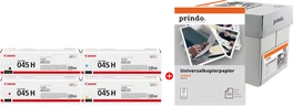 Canon 045H MVCP Pack de Valor con Tintas y 2500 Hojas de Papel Prindo