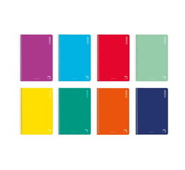 Pacsa Cuaderno Basic 80H 12º 60 gr 4x4 mm Tapas Cartón Pack 10 Ud Colores Surtidos