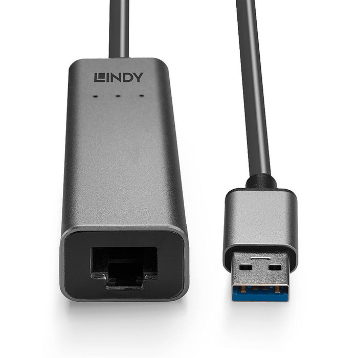LINDY 43313 Adaptador de red USB-A a RJ-45 Plata LINDY 43313 Adaptador de red USB-A a RJ-45 Plata