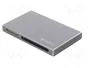 LogiLink Lector de tarjetas USB 3.2 Gen1 5 en 1, carcasa metálica, plateado