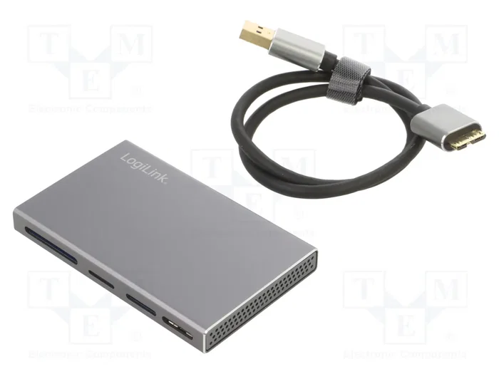 LogiLink Lector de tarjetas USB 3.2 Gen1 5 en 1, carcasa metálica, plateado LogiLink Lector de tarjetas USB 3.2 Gen1 5 en 1, carcasa metálica, plateado