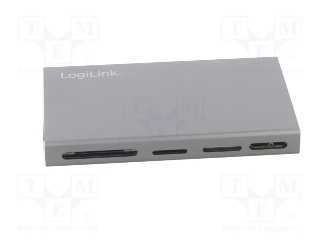 LogiLink Lector de tarjetas USB 3.2 Gen1 5 en 1, carcasa metálica, plateado LogiLink Lector de tarjetas USB 3.2 Gen1 5 en 1, carcasa metálica, plateado