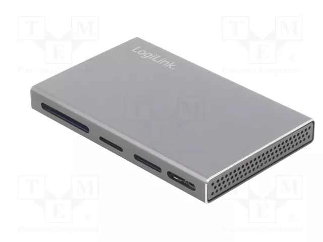 LogiLink Lector de tarjetas USB 3.2 Gen1 5 en 1, carcasa metálica, plateado LogiLink Lector de tarjetas USB 3.2 Gen1 5 en 1, carcasa metálica, plateado