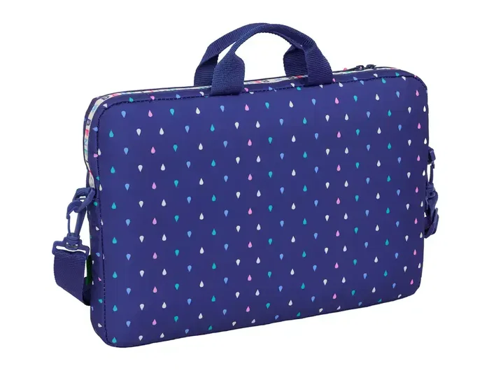 SAFTA Funda Portátil Drop Benetton para Portátiles hasta 15,6'' con Asas de Mano y Bandolera Ajustable