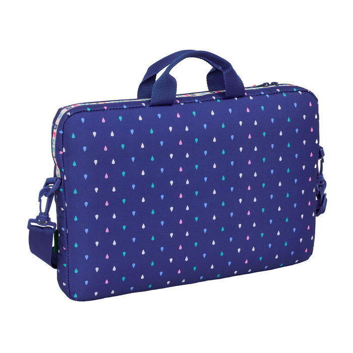SAFTA Funda Portátil Drop Benetton para Portátiles hasta 15,6'' con Asas de Mano y Bandolera Ajustable