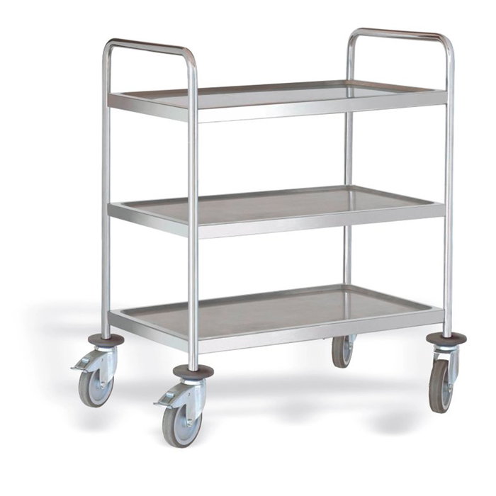 Vollrath Carro de Servicio Inoxidable con 3 Estantes, Dimensiones 880x580x1015 mm