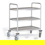 Vollrath Carro de Servicio Inoxidable con 3 Estantes, Dimensiones 880x580x1015 mm
