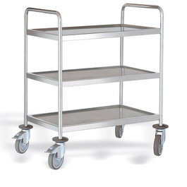 Vollrath Carro de Servicio Inoxidable con 3 Estantes, Dimensiones 880x580x1015 mm