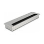 DeLOCK Pasacables para montaje en mesa con cepillo 300 x 80 x 28 mm plata