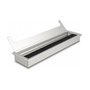 DeLOCK Pasacables para montaje en mesa con cepillo 300 x 80 x 28 mm plata