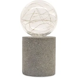 Garden Id Lámpara Solar de Mesa 70702687 Nordic Light Ø10 x h19 cm Autonomía 6-8 Horas Batería Recargable Botón Encendido/Apagado