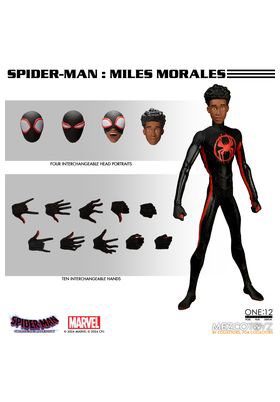 Mezco Toyz Figura Miles Morales One:12 Collective Spider-Man: Across the Spider-Verse de 17 cm