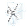 Tooq Soporte de Pared LP1355TN-B para Pantallas de 13-55 Pulgadas