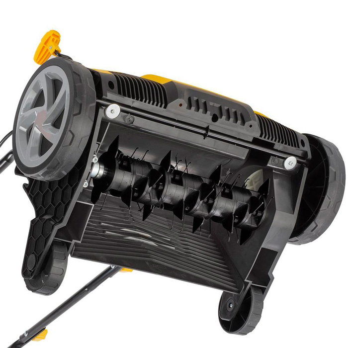 Powerplus Escarificador-Aireador de Césped 1300W, Ancho 320mm con 4 Posiciones, Bolsa 35L, Cuchillas Giratorias, Revive Césped hasta 500m²