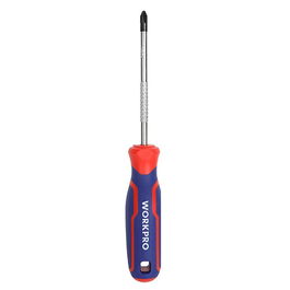 Workpro Destornillador Phillips PH2 x 38 mm Punta Magnética Cromo-Vanadio Mango Ergonómico