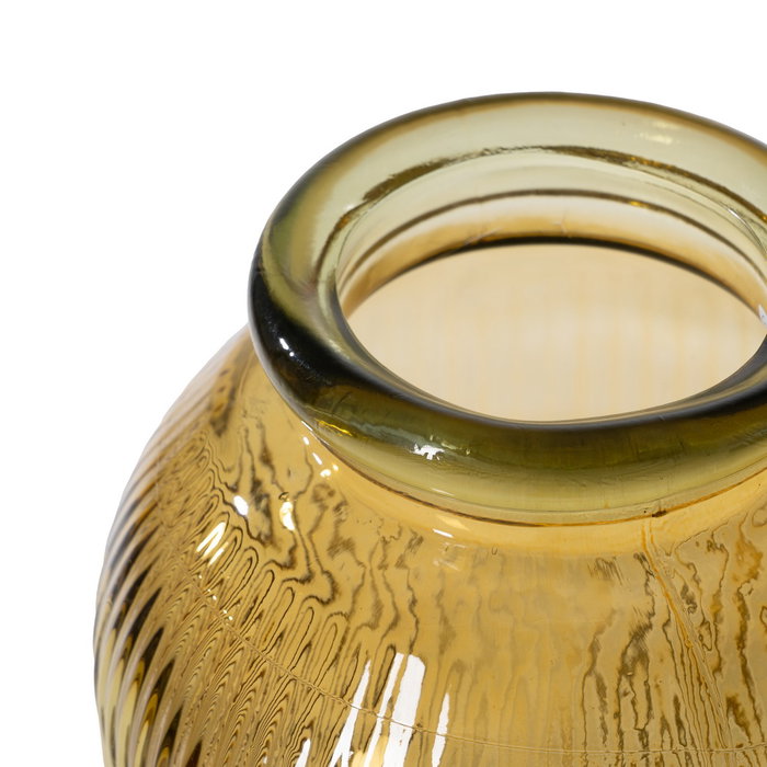Jarrón Amarillo Vidrio Reciclado We Care 27 X 27 X 72 cm