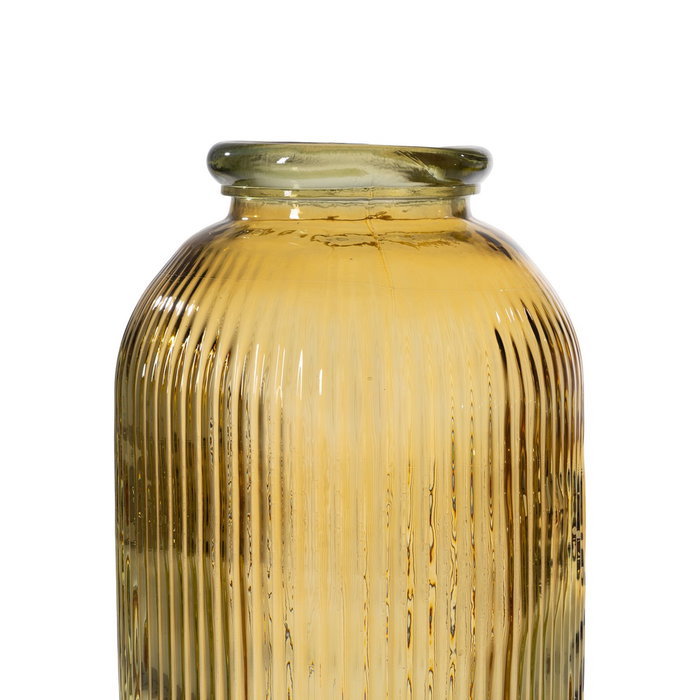 Jarrón Amarillo Vidrio Reciclado We Care 27 X 27 X 72 cm