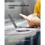 Belkin Cable USB-C a USB-A Trenzado de 1 Metro, Blanco, BEL0745883788576