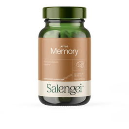 SALENGEI Active Memory 60 Cápsulas con Ginkgo, Bacopa y Vitaminas B para la Memoria y Rendimiento Mental