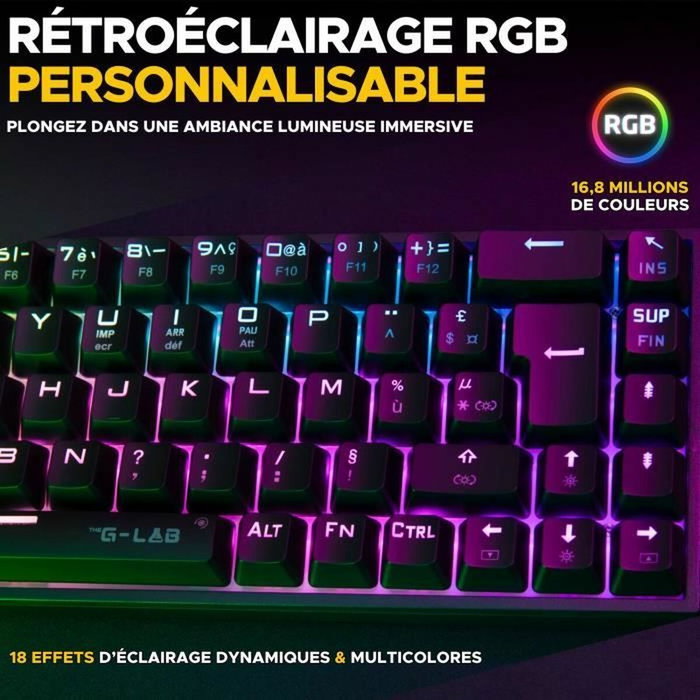The G-Lab KEYZ TITAN Teclado Mecánico RGB Negro