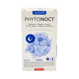INTERSA Phytonoct (Melatonina) Complemento Alimenticio para Conciliar el Sueño - 28 Cápsulas con Triptófano, Extractos de Valeriana, Melisa y Vitamina B6