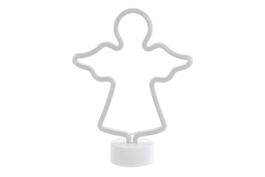 DKD Home Decor Figura Angel Decoracion Luminosa Navidad Tradicional Blanco Led Pp 8 x 29.5 x 23.5 cm