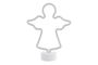 DKD Home Decor Figura Angel Decoracion Luminosa Navidad Tradicional Blanco Led Pp 8 x 29.5 x 23.5 cm