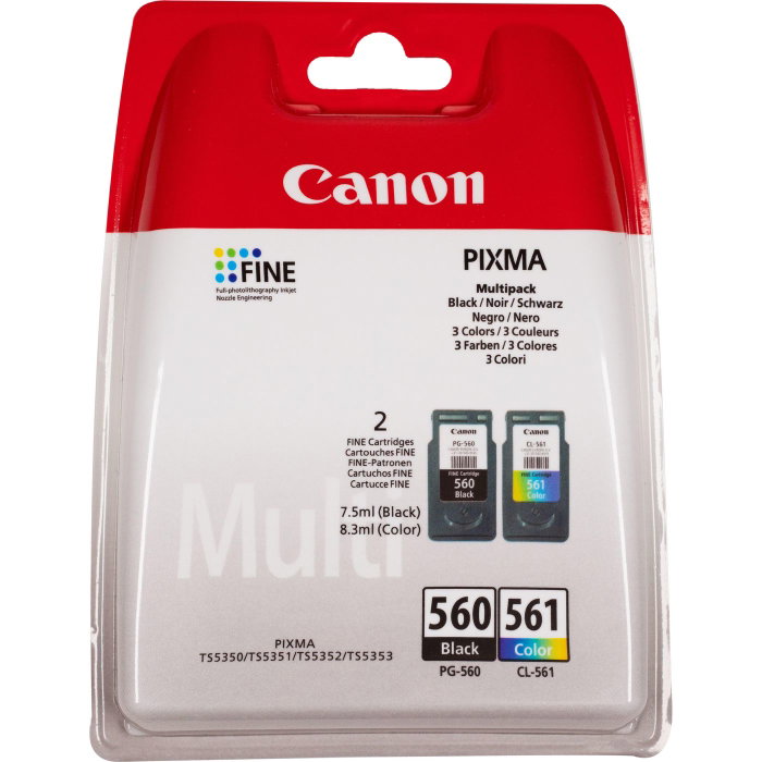 Canon PG-560 + CL-561 Photo Value Pack con Papel Fotográfico GP-501
