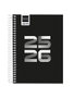 FINOCAM Agenda Escolar Cool 2025-26 Espiral Tapa Extradura Negro 120x164mm 8º