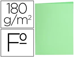 Liderpapel Subcarpeta Folio Verde Pastel 180g/m2