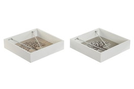 DKD Home Decor Servilletero MDF y Metal Árbol Surtido de 2