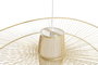 DKD Home Decor Lámpara Techo Urban Natural Blanco 100 x 32 x 100 cm Bambú Poliéster