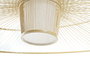 DKD Home Decor Lámpara Techo Urban Natural Blanco 100 x 32 x 100 cm Bambú Poliéster