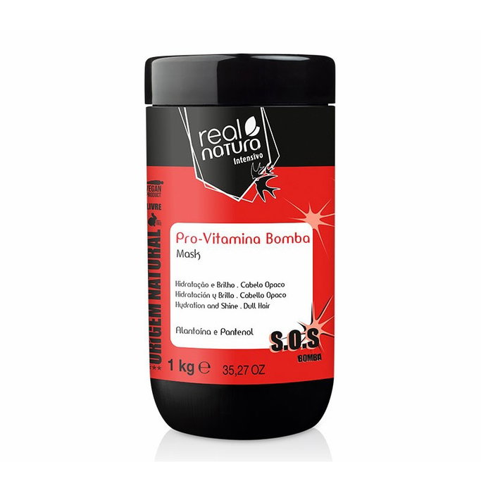 Real Natura Máscara Sem Sal Pro-Vitamina Bomba 1kg Real Natura Máscara Sem Sal Pro-Vitamina Bomba 1kg