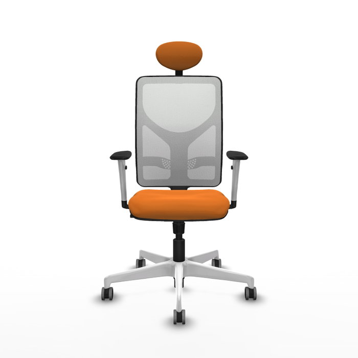 PIQUERAS Y CRESPO Silla de oficina Motilla Naranja y Blanco PIQUERAS Y CRESPO Silla de oficina Motilla Naranja y Blanco