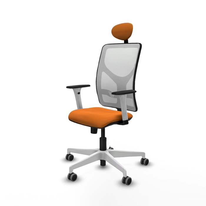 PIQUERAS Y CRESPO Silla de oficina Motilla Naranja y Blanco PIQUERAS Y CRESPO Silla de oficina Motilla Naranja y Blanco