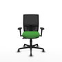 PIQUERAS Y CRESPO Silla de oficina Yunquera Verde y Negro con mecanismo Sincro