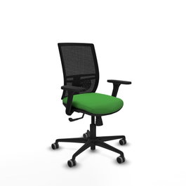 PIQUERAS Y CRESPO Silla de oficina Yunquera Verde y Negro con mecanismo Sincro